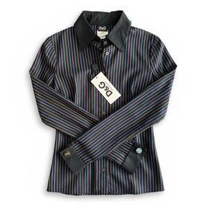 Vintage Dolce & Gabbana D&G Archive French Cuff Striped Shirt NWT IT 38 XS